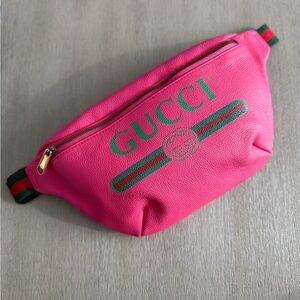 Gucci Fuchsia and Green Belt Bag
